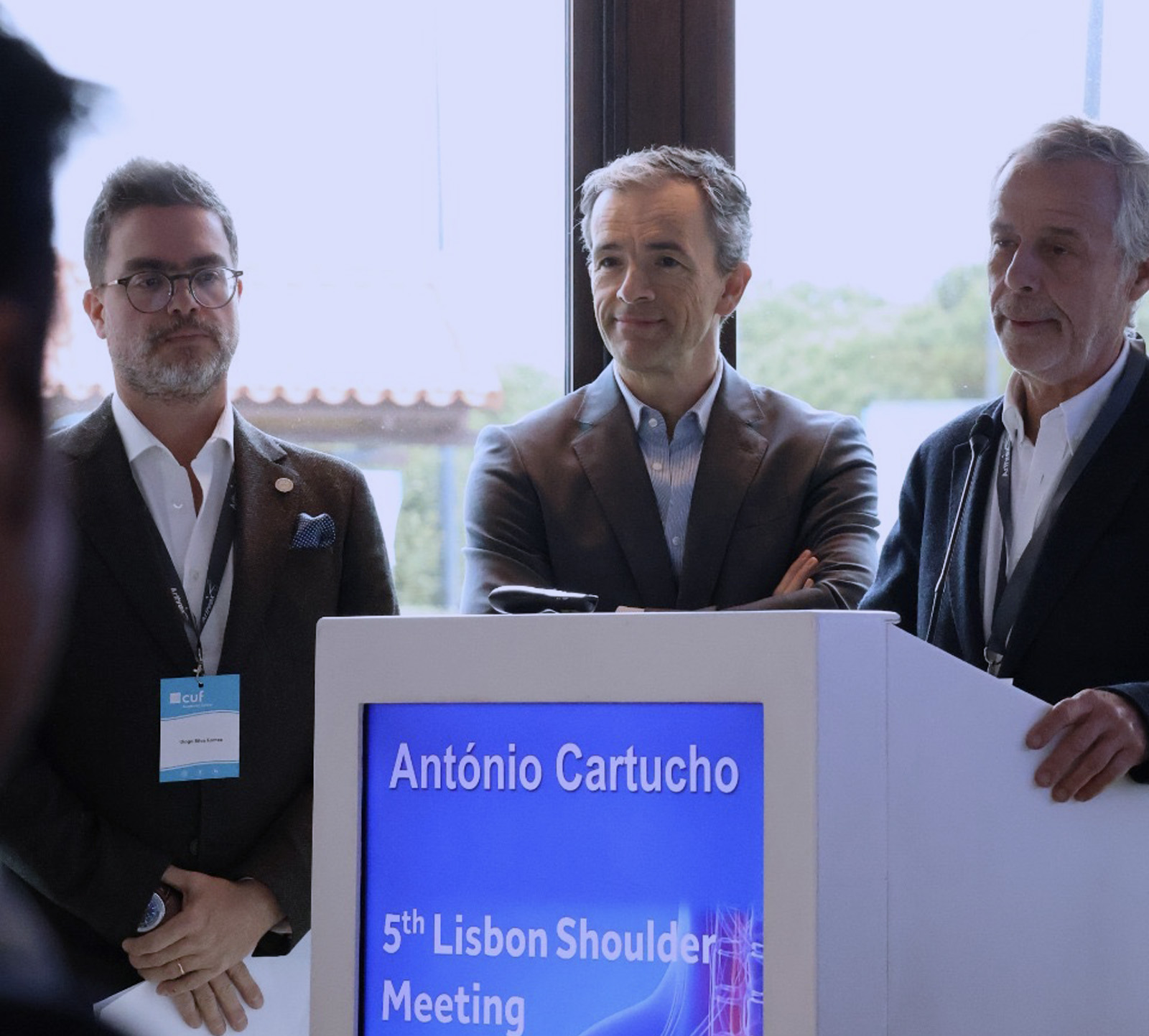 Da esquerda para a direita: Drº Diogo Gomes; Drº Nuno Moura; Drº António Cartucho.